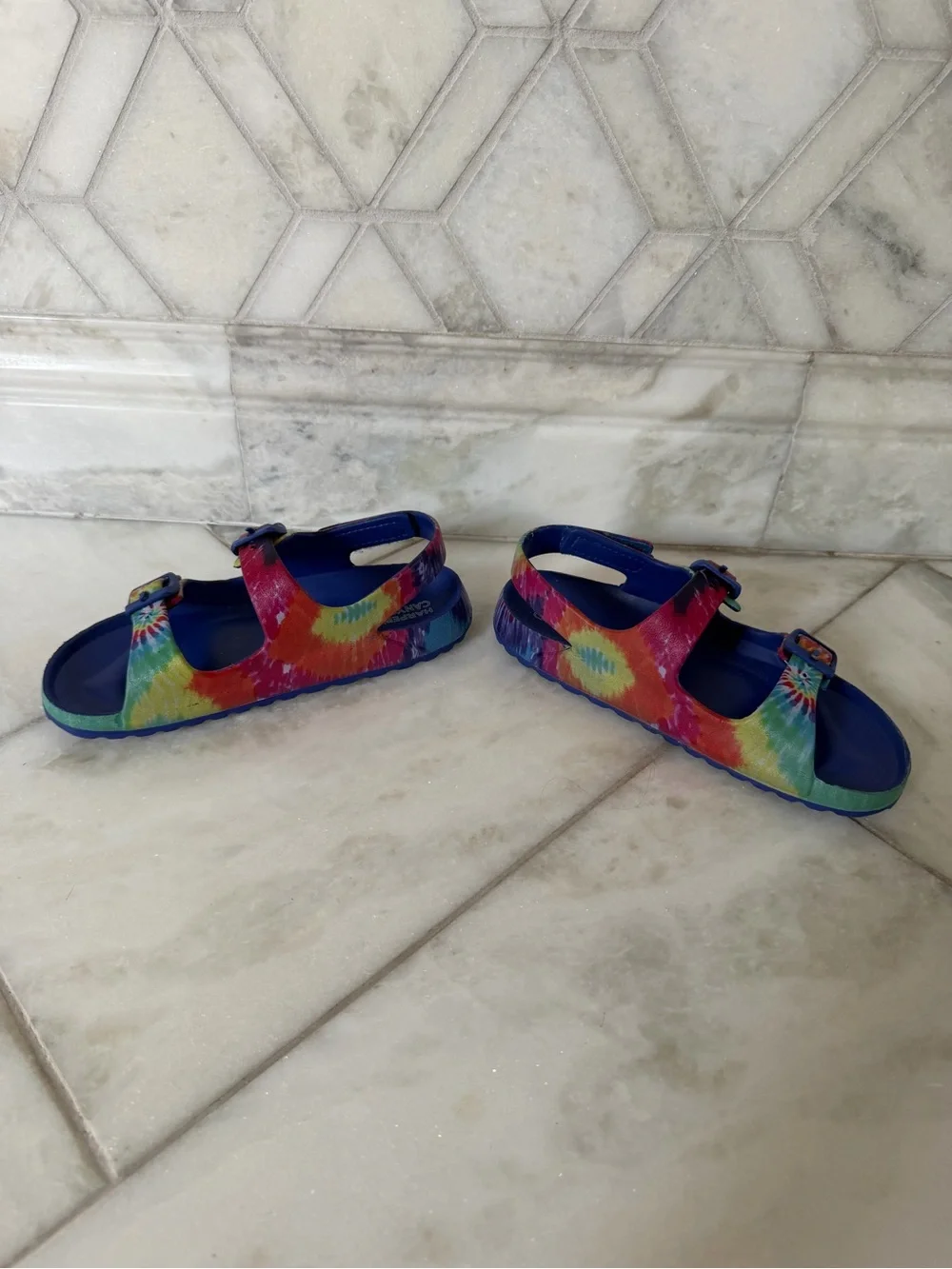 NWOT Size 12 Girls Nordstrom Harper Canyon Tie Dye Sandals